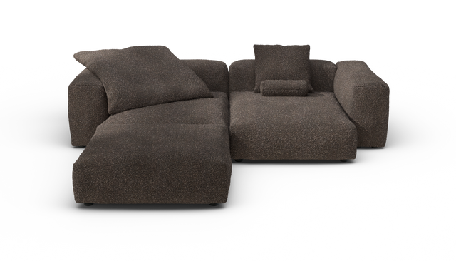 vetsak | Sofa Set 03 - Nub - Walnut | Modulaire Sofa | 3.5 Zits | Big Sofa | Hoeksofa