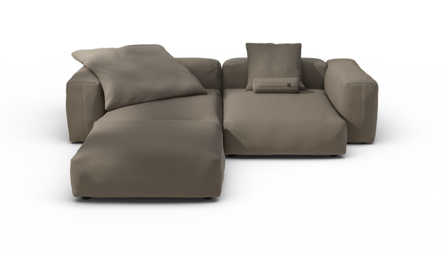 vetsak | Sofa Set 03 - Terrain - Driftwood | Modulaire Sofa | 3.5 Zits | Big Sofa | Hoeksofa