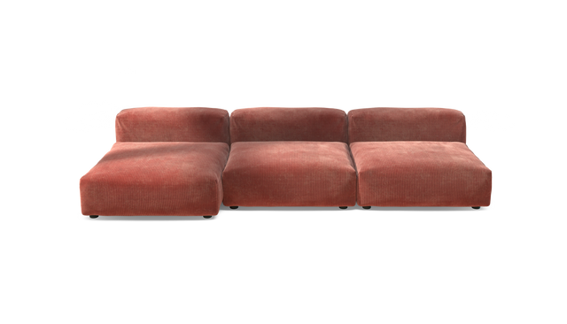 vetsak | Sofa Set 04 - Cord Velour - Brick | Modulaire Sofa | 5 Zits | Big Sofa