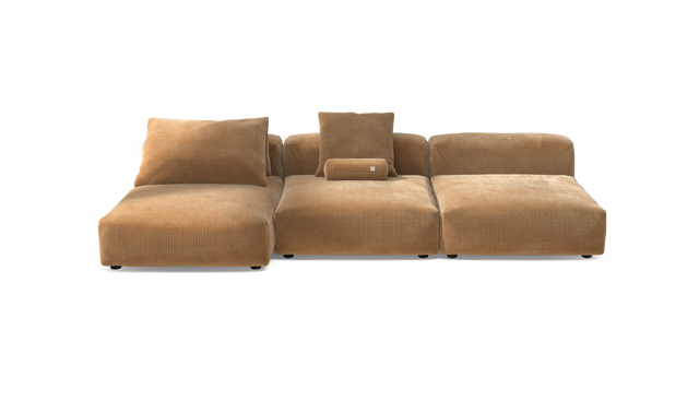 vetsak | Sofa Set 04 - Cord Velour - Camel | Modulaire Sofa | 5 Zits | Big Sofa