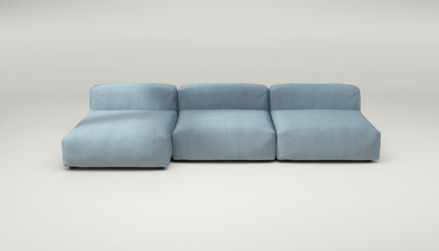 vetsak | Sofa Set 04 - herringbone - light blue | Modulaire Sofa | 5 Zits | Big Sofa