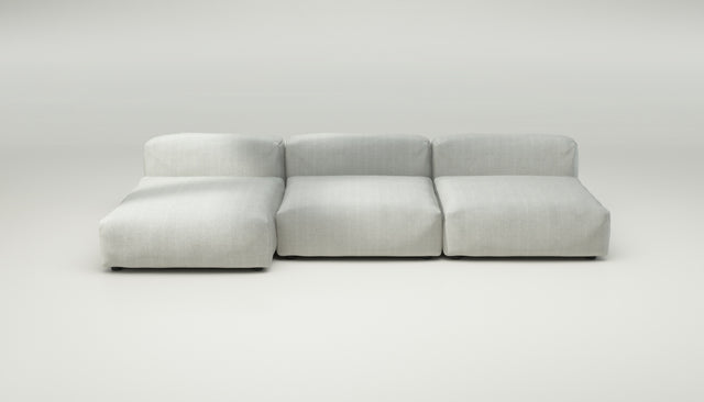 vetsak | Sofa Set 04 - herringbone - light grey | Modulaire Sofa | 5 Zits | Big Sofa