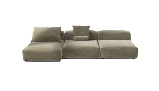 vetsak | Sofa Set 04 - Cord Velour - Khaki | Modulaire Sofa | 5 Zits | Big Sofa