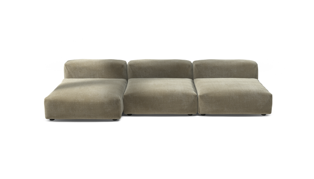 vetsak | Sofa Set 04 - Cord Velour - Khaki | Modulaire Sofa | 5 Zits | Big Sofa