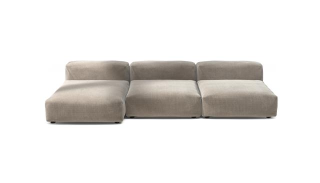 vetsak | Sofa Set 04 - Cord Velour - Platinum | Modulaire Sofa | 5 Zits | Big Sofa