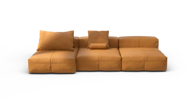 vetsak | Sofa Set 04 - Leather - Brown | Modulaire Sofa | 5 Zits | Big Sofa