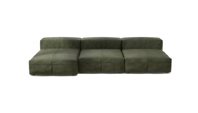 vetsak | Sofa Set 04 - Leather - Olive | Modulaire Sofa | 5 Zits | Big Sofa