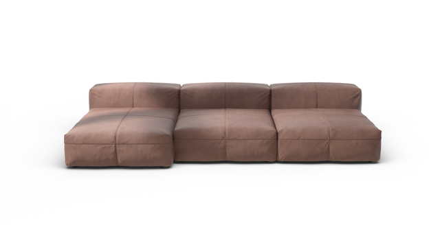 vetsak | Sofa Set 04 - Leather - Stone | Modulaire Sofa | 5 Zits | Big Sofa