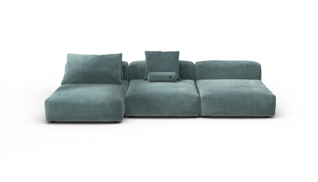 vetsak | Sofa Set 04 - Cord Velour - Mint | Modulaire Sofa | 5 Zits | Big Sofa
