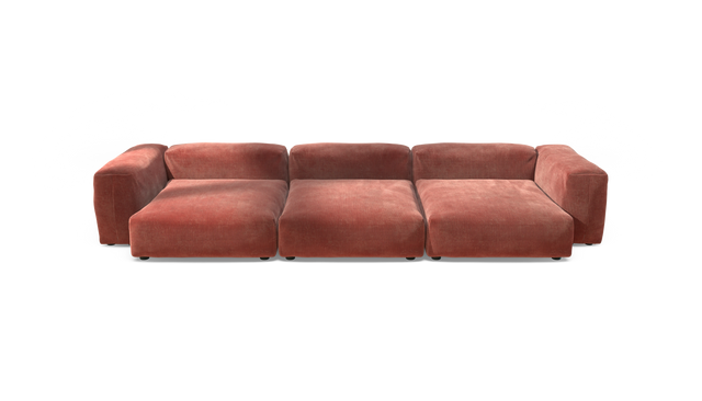 vetsak | Sofa Set 05 - Cord Velour - Brick | Modulaire Sofa | 5 Zits | Big Sofa | Hoeksofa