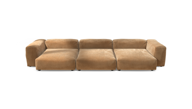 vetsak | Sofa Set 05 - Cord Velour - Camel | Modulaire Sofa | 5 Zits | Big Sofa | Hoeksofa