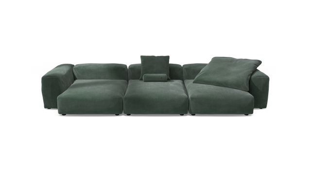 vetsak | Sofa Set 05 - Cord Velour - Hunter | Modulaire Sofa | 5 Zits | Big Sofa | Hoeksofa