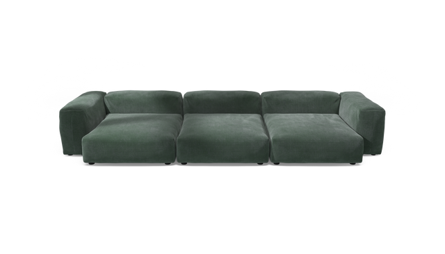 vetsak | Sofa Set 05 - Cord Velour - Hunter | Modulaire Sofa | 5 Zits | Big Sofa | Hoeksofa
