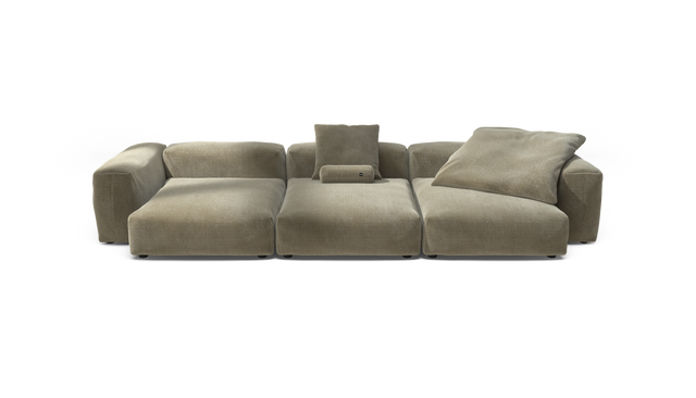 vetsak | Sofa Set 05 - Cord Velour - Khaki | Modulaire Sofa | 5 Zits | Big Sofa | Hoeksofa