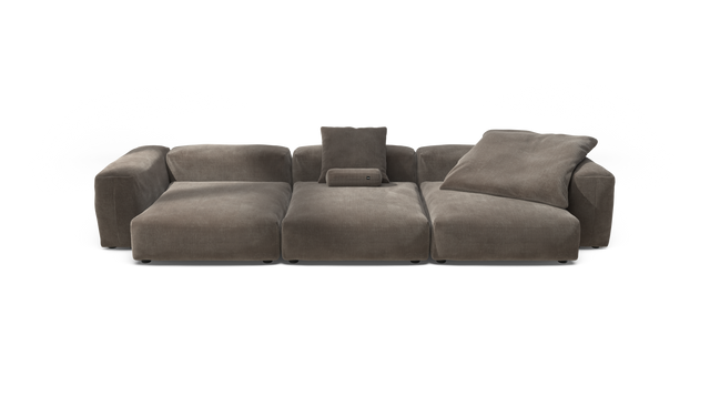 vetsak | Sofa Set 05 - Cord Velour - Mocha | Modulaire Sofa | 5 Zits | Big Sofa | Hoeksofa