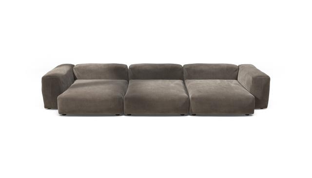 vetsak | Sofa Set 05 - Cord Velour - Mocha | Modulaire Sofa | 5 Zits | Big Sofa | Hoeksofa
