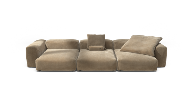 vetsak | Sofa Set 05 - Cord Velour - Sand | Modulaire Sofa | 5 Zits | Big Sofa | Hoeksofa
