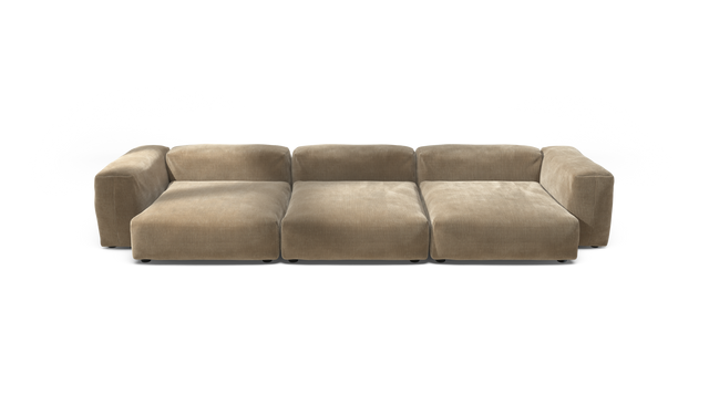 vetsak | Sofa Set 05 - Cord Velour - Sand | Modulaire Sofa | 5 Zits | Big Sofa | Hoeksofa