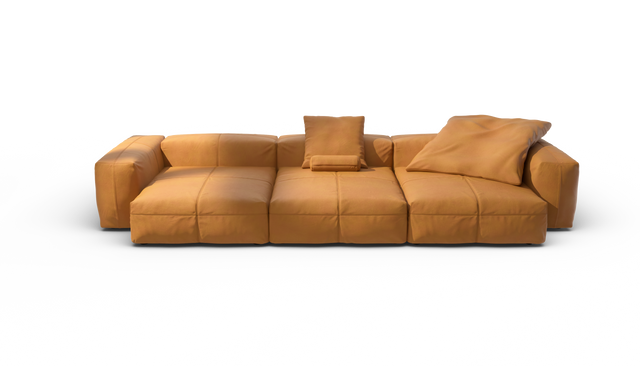 vetsak | Sofa Set 05 - Leather - Brown | Modulaire Sofa | 5 Zits | Big Sofa | Hoeksofa