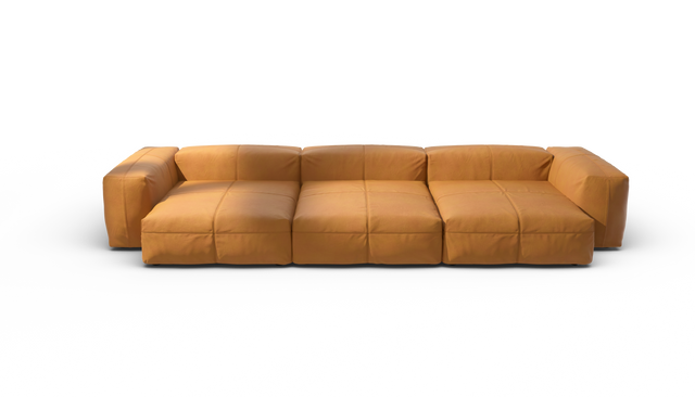 vetsak | Sofa Set 05 - Leather - Brown | Modulaire Sofa | 5 Zits | Big Sofa | Hoeksofa