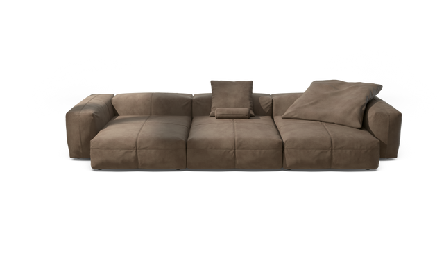 vetsak | Sofa Set 05 - Leather - Cacao | Modulaire Sofa | 5 Zits | Big Sofa | Hoeksofa