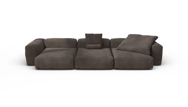 vetsak | Sofa Set 05 - Nub - Walnut | Modulaire Sofa | 5 Zits | Big Sofa | Hoeksofa