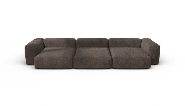vetsak | Sofa Set 05 - Nub - Walnut | Modulaire Sofa | 5 Zits | Big Sofa | Hoeksofa