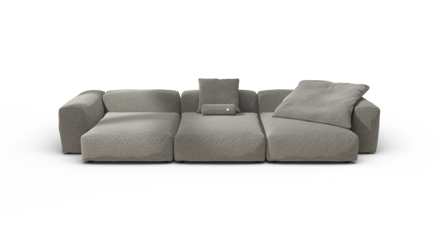vetsak | Sofa Set 05 - Pebble - Platinum | Modulaire Sofa | 5 Zits | Big Sofa | Hoeksofa
