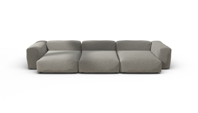 vetsak | Sofa Set 05 - Pebble - Platinum | Modulaire Sofa | 5 Zits | Big Sofa | Hoeksofa