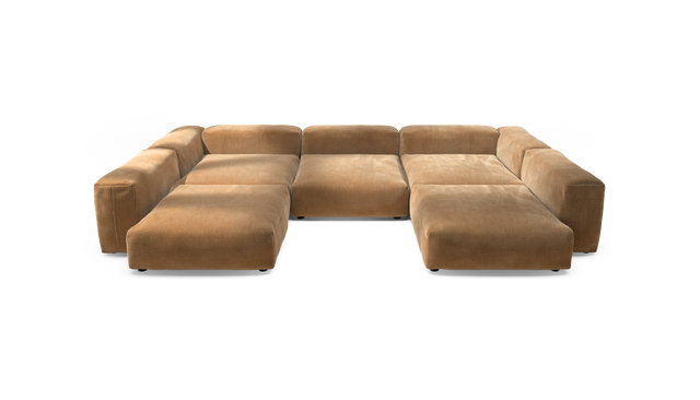 vetsak | Sofa Set 06 - Cord Velour - Camel | Modulaire Sofa | 6.5 Zits | Big Sofa | U Sofa | Hoeksofa