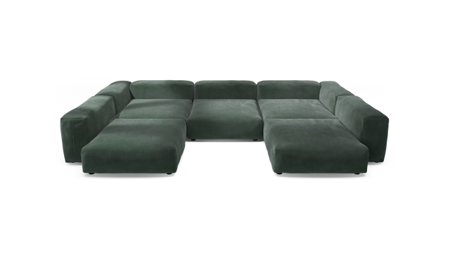 vetsak | Sofa Set 06 - Cord Velour - Hunter | Modulaire Sofa | 6.5 Zits | Big Sofa | U Sofa | Hoeksofa