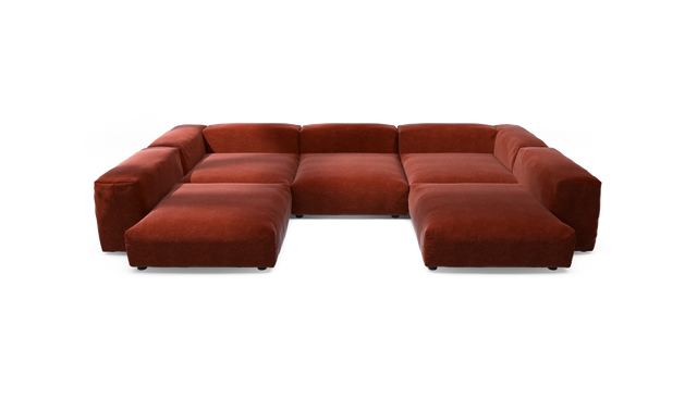 vetsak | Sofa Set 06 - Suave - Saffron | Modulaire Sofa | 6.5 Zits | Big Sofa | U Sofa | Hoeksofa