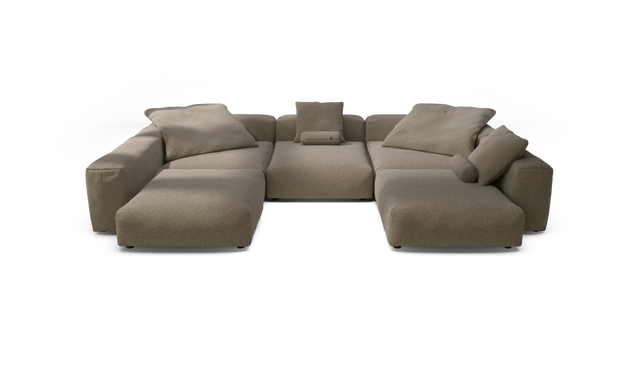 vetsak | Sofa Set 06 - Loop Loop - Taupe | Modulaire Sofa | 6.5 Zits | Big Sofa | U Sofa | Hoeksofa