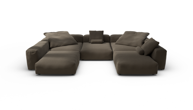 vetsak | Sofa Set 06 - Breeze - Brown | Modulaire Sofa | 6.5 Zits | Big Sofa | U Sofa | Hoeksofa