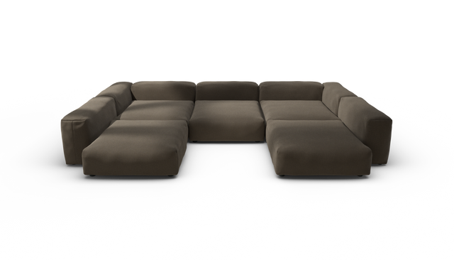 vetsak | Sofa Set 06 - Breeze - Brown | Modulaire Sofa | 6.5 Zits | Big Sofa | U Sofa | Hoeksofa
