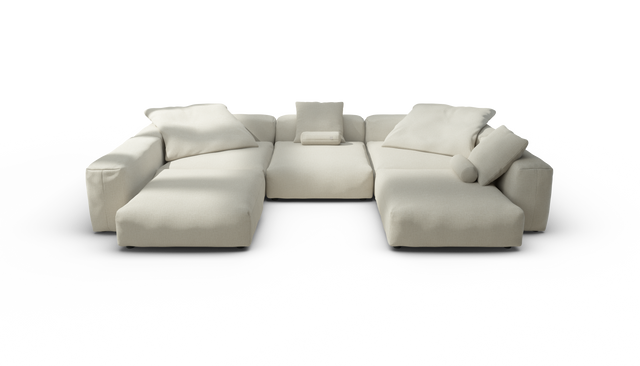 vetsak | Sofa Set 06 - Breeze - Ecru | Modulaire Sofa | 6.5 Zits | Big Sofa | U Sofa | Hoeksofa