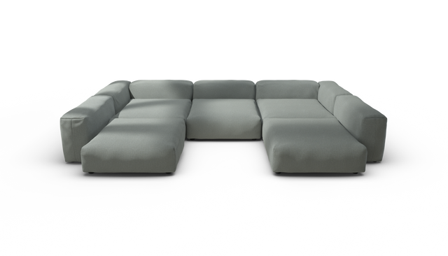 vetsak | Sofa Set 06 - Breeze - Sage | Modulaire Sofa | 6.5 Zits | Big Sofa | U Sofa | Hoeksofa