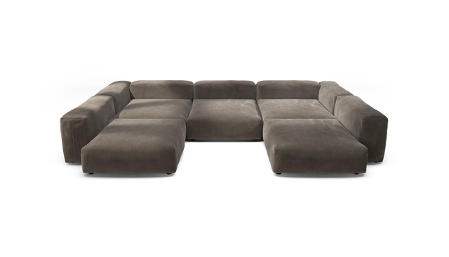 vetsak | Sofa Set 06 - Cord Velour - Mocha | Modulaire Sofa | 6.5 Zits | Big Sofa | U Sofa | Hoeksofa