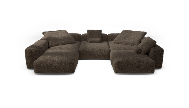 vetsak | Sofa Set 06 - Doodle - Cacao | Modulaire Sofa | 6.5 Zits | Big Sofa | U Sofa | Hoeksofa