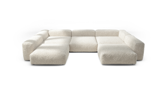 vetsak | Sofa Set 06 - Doodle - Creme | Modulaire Sofa | 6.5 Zits | Big Sofa | U Sofa | Hoeksofa