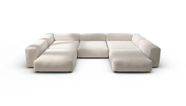 vetsak | Sofa Set 06 - Nub - Creme | Modulaire Sofa | 6.5 Zits | Big Sofa | U Sofa | Hoeksofa