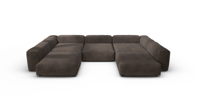vetsak | Sofa Set 06 - Nub - Walnut | Modulaire Sofa | 6.5 Zits | Big Sofa | U Sofa | Hoeksofa
