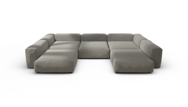 vetsak | Sofa Set 06 - Pebble - Platinum | Modulaire Sofa | 6.5 Zits | Big Sofa | U Sofa | Hoeksofa