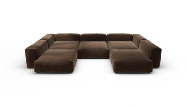 vetsak | Sofa Set 06 - Pebble - Umber | Modulaire Sofa | 6.5 Zits | Big Sofa | U Sofa | Hoeksofa