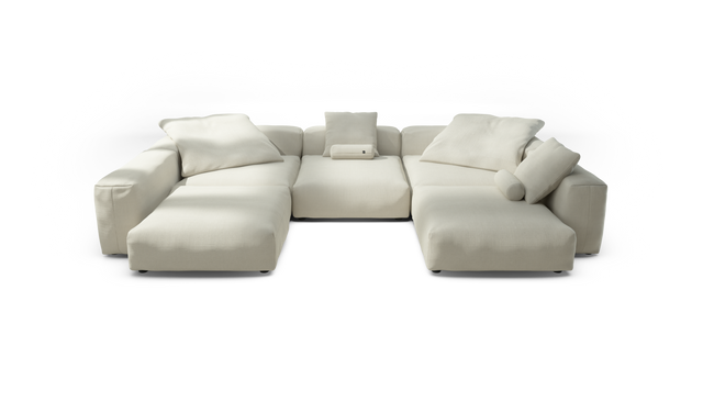 vetsak | Sofa Set 06 - Pique - Creme | Modulaire Sofa | 6.5 Zits | Big Sofa | U Sofa | Hoeksofa