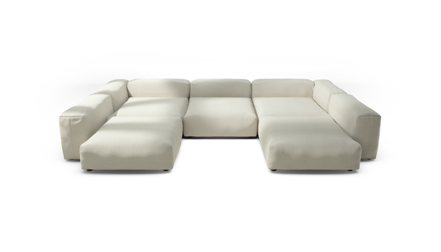 vetsak | Sofa Set 06 - Pique - Creme | Modulaire Sofa | 6.5 Zits | Big Sofa | U Sofa | Hoeksofa