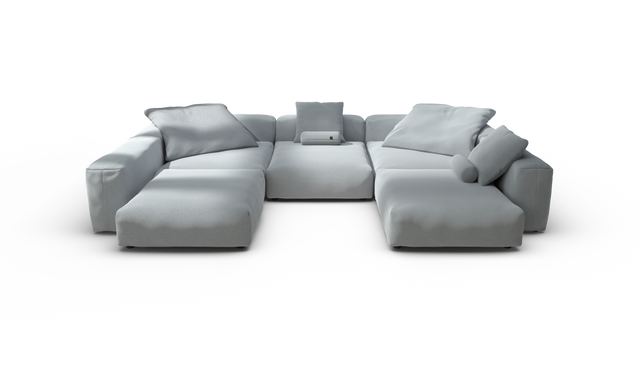 vetsak | Sofa Set 06 - Pique - Turquoise | Modulaire Sofa | 6.5 Zits | Big Sofa | U Sofa | Hoeksofa