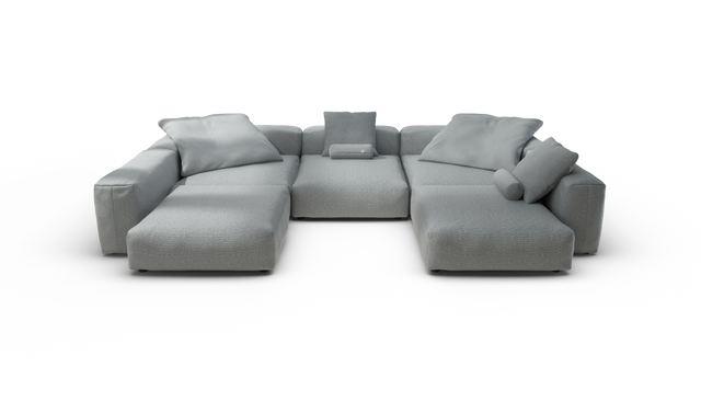 vetsak | Sofa Set 06 - Ridge - Limestone | Modulaire Sofa | 6.5 Zits | Big Sofa | U Sofa | Hoeksofa