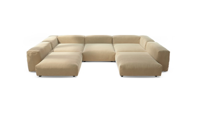 vetsak | Sofa Set 06 - Suave - Creme | Modulaire Sofa | 6.5 Zits | Big Sofa | U Sofa | Hoeksofa
