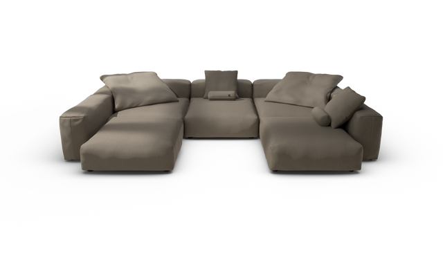 vetsak | Sofa Set 06 - Terrain - Driftwood | Modulaire Sofa | 6.5 Zits | Big Sofa | U Sofa | Hoeksofa